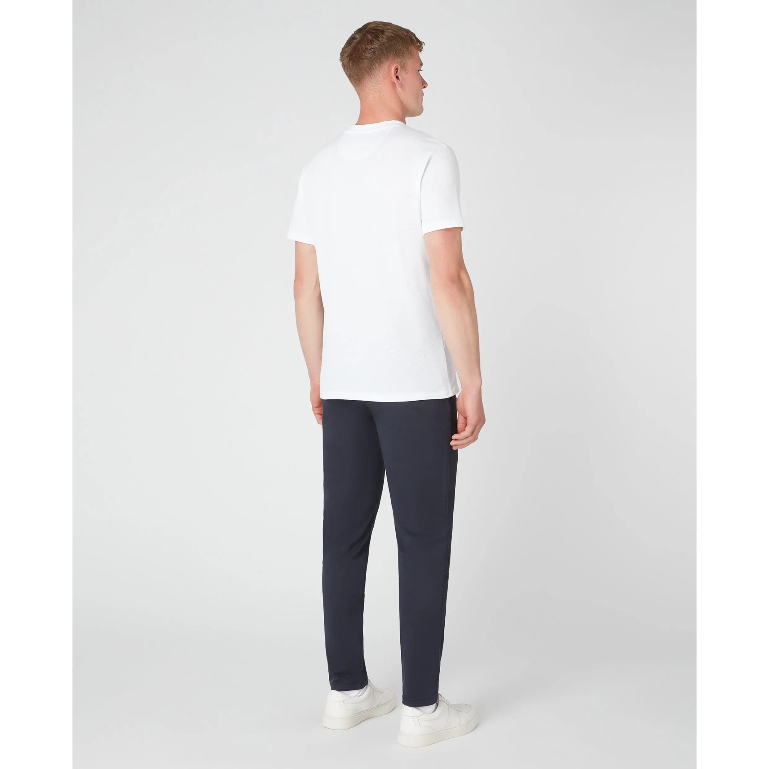 Remus Uomo Cotton Stretch Texture Tee 58786 White