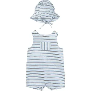 Striped Romper   Sunhat