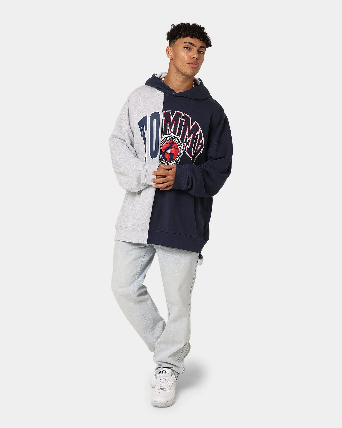 Tommy Jeans Archive Cut And Sew Hoodie Twilight Navy