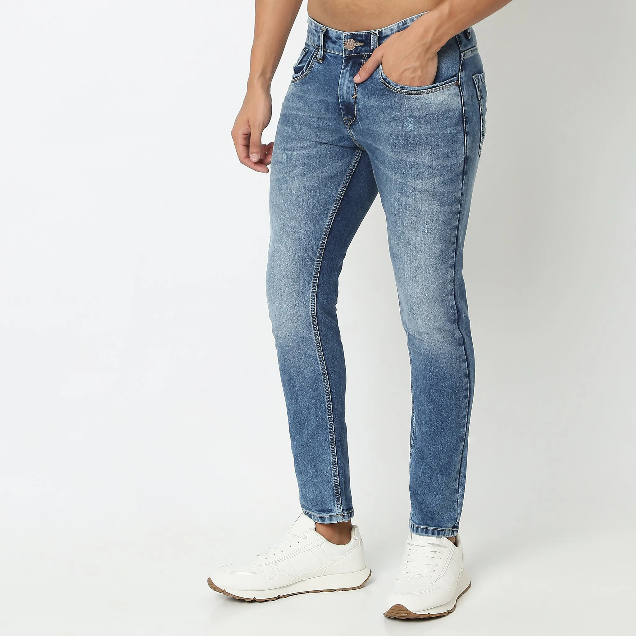 Union of Denim® - Origin Acid Vintage Indigo Tappered Crop Fit Jeans with Efast® Stretch