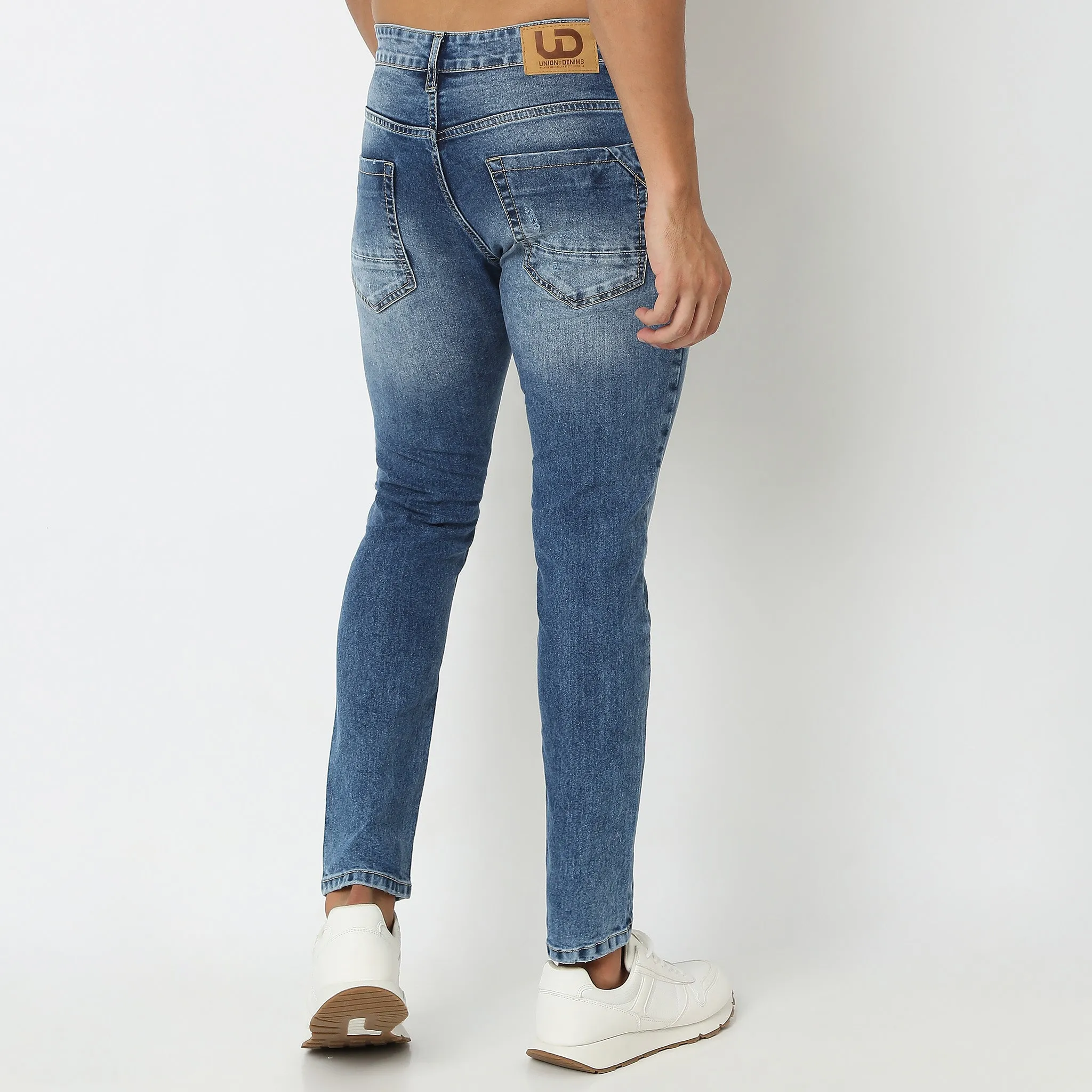 Union of Denim® - Origin Acid Vintage Indigo Tappered Crop Fit Jeans with Efast® Stretch