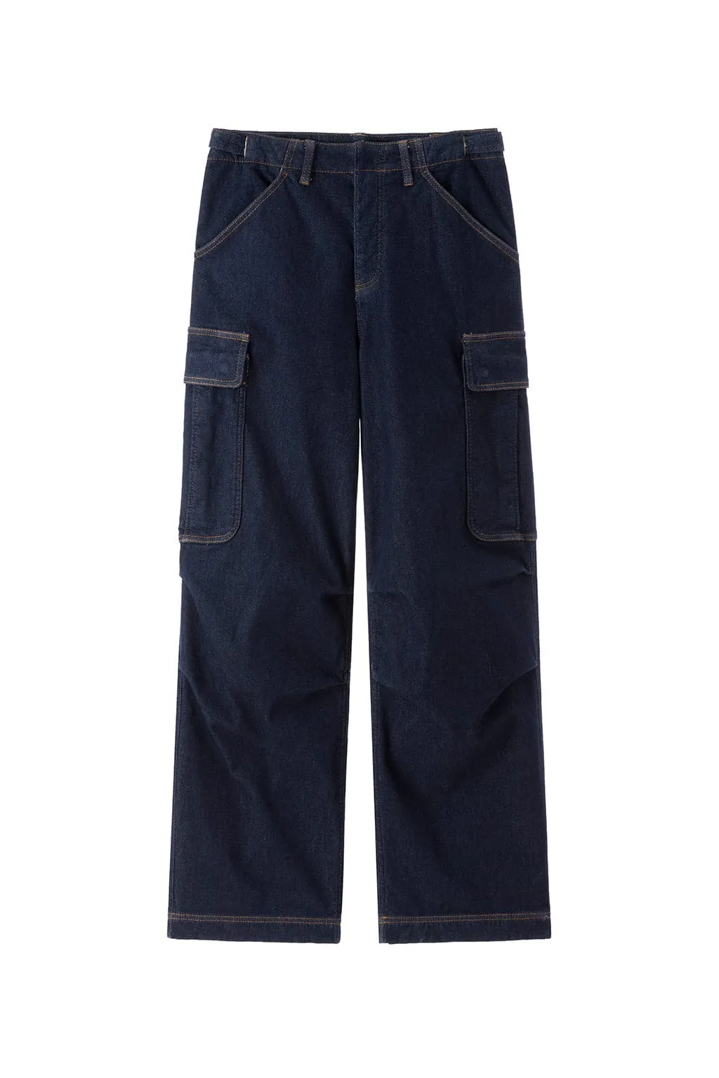 Vintage High-Waist Loose-Fit Cargo-Style Distressed Denim Jeans