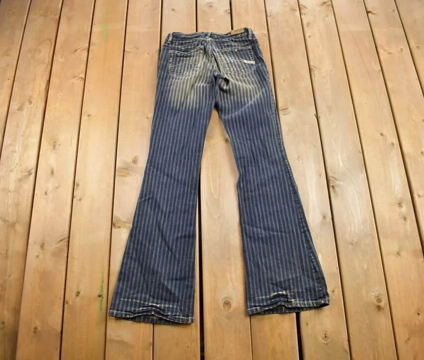 Vintage Y2K Parasuco Denim Striped Jeans Size 27x32