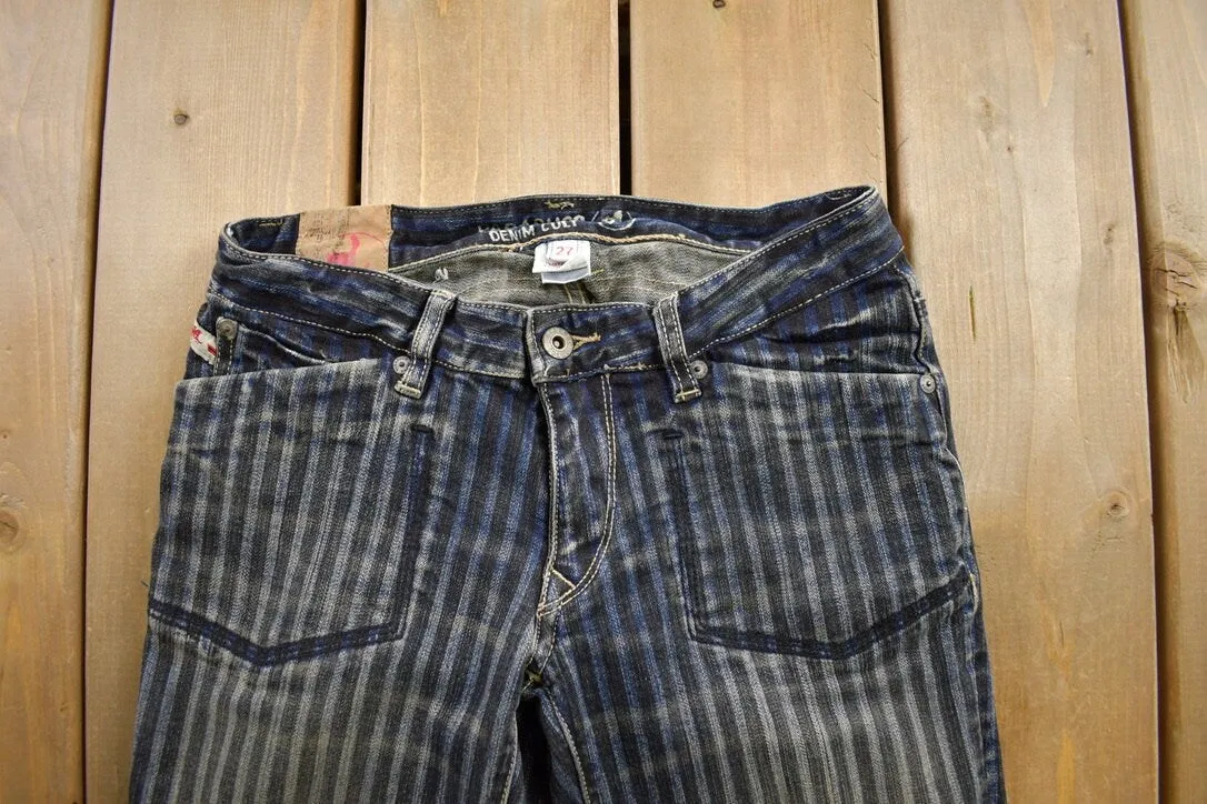 Vintage Y2K Parasuco Denim Striped Jeans Size 27x32