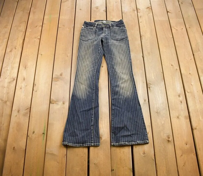 Vintage Y2K Parasuco Denim Striped Jeans Size 27x32