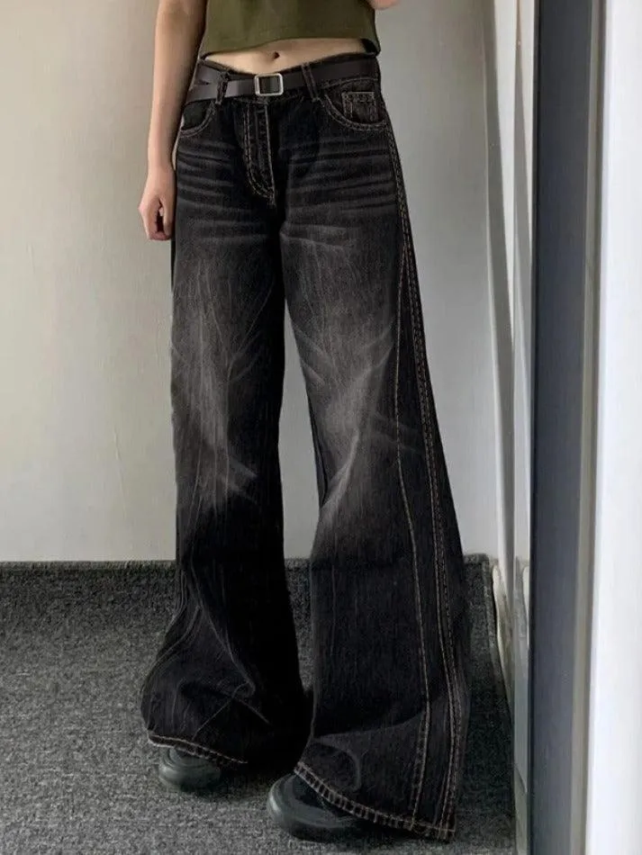 Washed High Waist Boyfriend Jeans