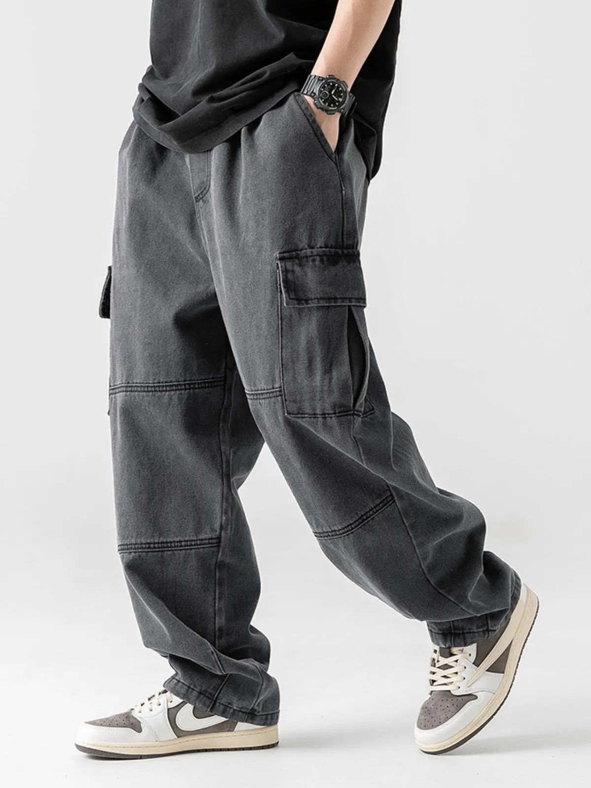 WLS Retro Japanese Three-Dimensional Cargo Jeans