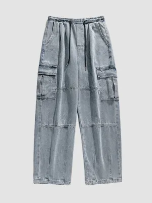 WLS Retro Japanese Three-Dimensional Cargo Jeans